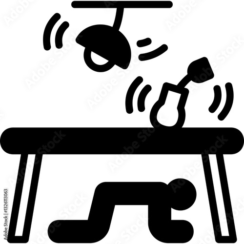 Earthquake Safety glyph icon