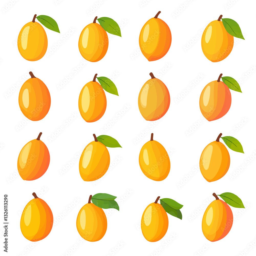 Very Simple flat 2D icon orange mango set collection isolated on a white background, vector, flat design, animation design, simple flat 2D icon, minimalist design, clipart Very Simple flat 2D icon orange mango set collection isolated on a white background, vector, flat design, animation design, simple flat 2D icon, minimalist design, clipart