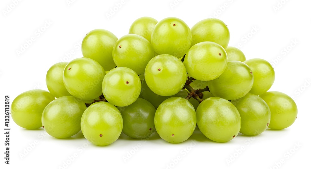 Green grapes isolated on a white background. Green grapes isolated on a white background.