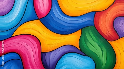 Vibrant Abstract Colorful Waves Background for Creative Use