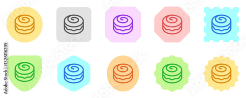 Editable swiss cinnamon roll vector icon. Bakery, cooking, food. Part of a big icon set family. Perfect for web and app interfaces, presentations, infographics, etc