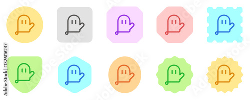Editable oven mitten vector icon. Bakery, cooking, appliances,  kitchenware, food. Part of a big icon set family. Perfect for web and app interfaces, presentations, infographics, etc
