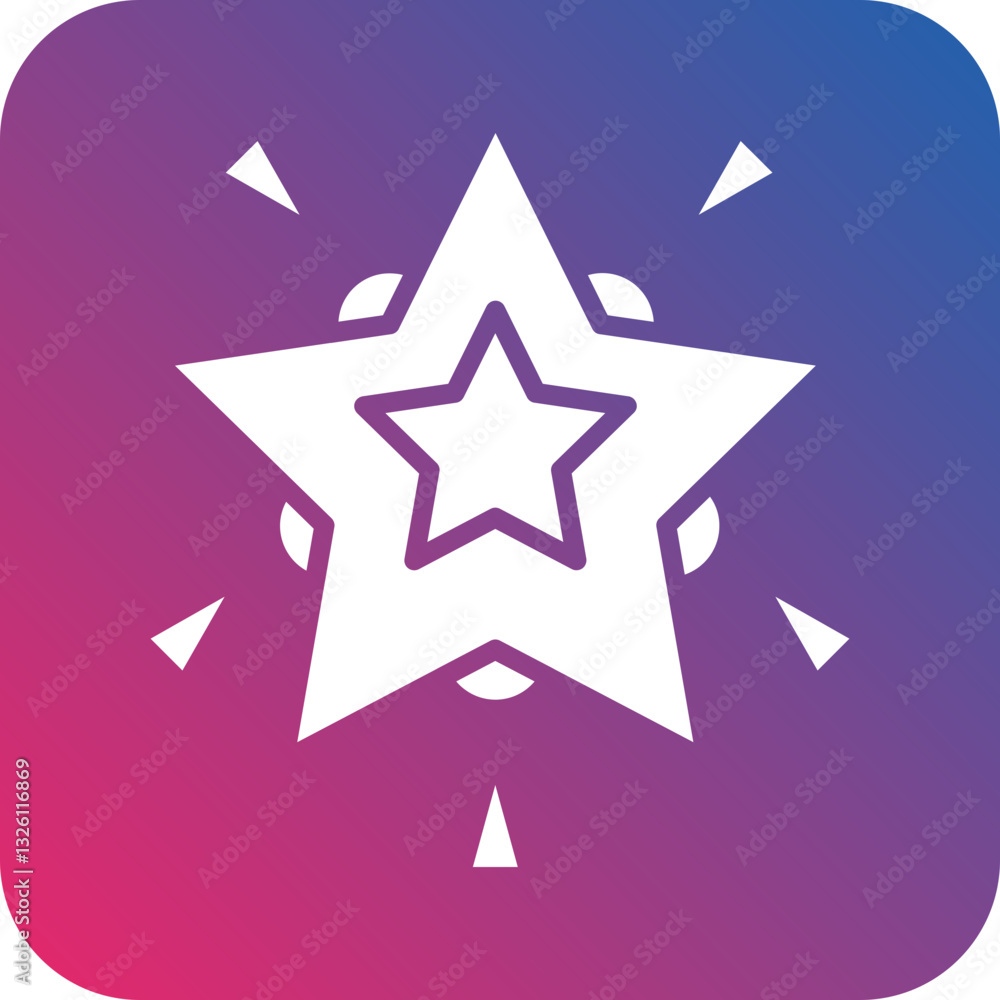 Obraz premium Glowing Star icon style
