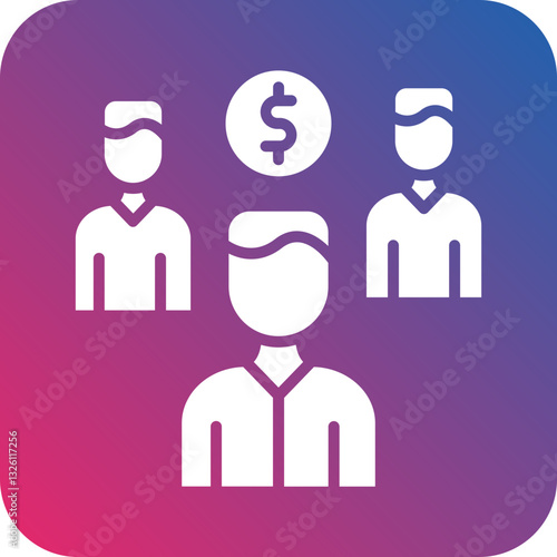 Crowdfunding icon style