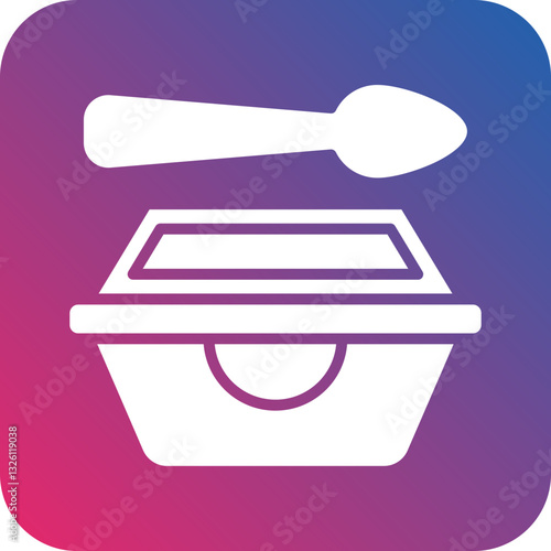 Food Container icon style