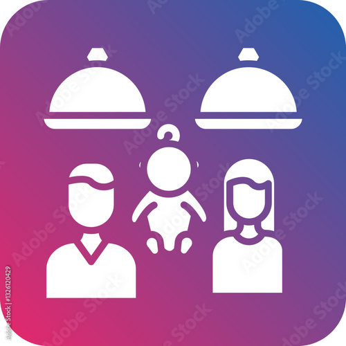 Family Meal icon style