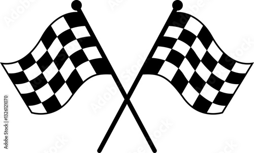 checkered racing flag icon 