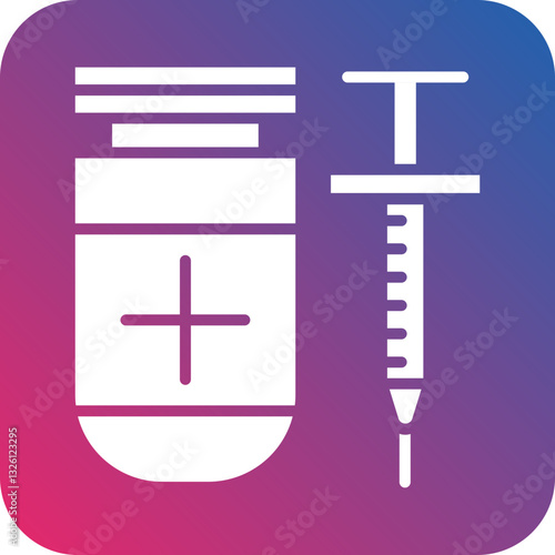 Vaccine icon style