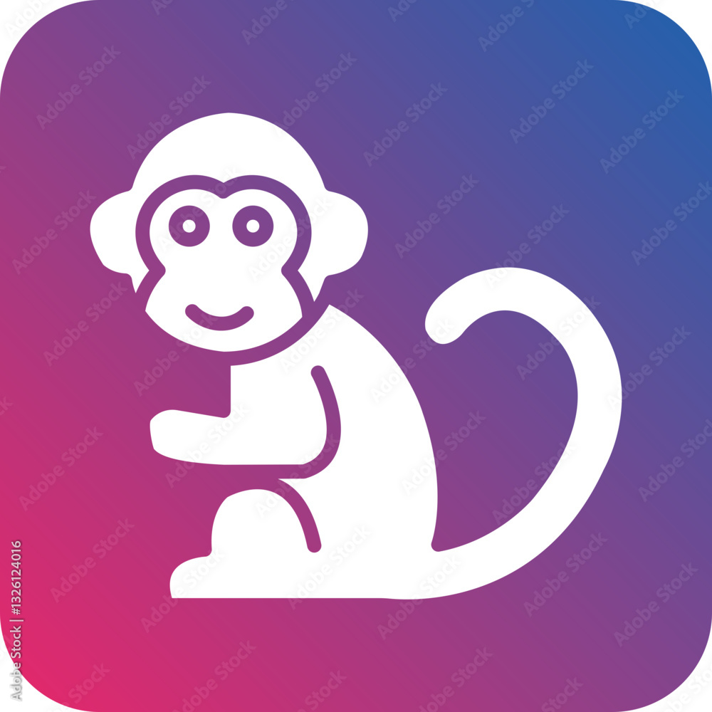 Obraz premium Monkey icon style