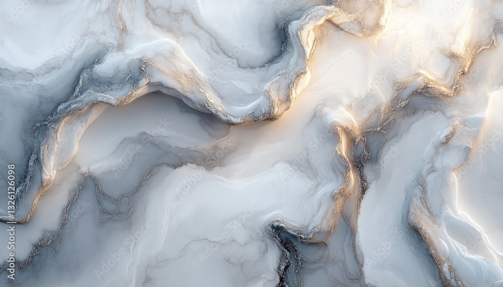 Fototapeta premium A beautiful abstract artwork of swirling white and gray textures