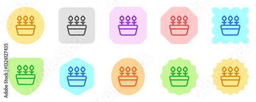Editable potted flowers, plant vector icon. Gardening, landscaping, horticulture. Part of a big icon set family. Perfect for web and app interfaces, presentations, infographics, etc