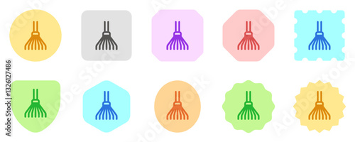 Editable leaves rake vector icon. Gardening, landscaping, horticulture. Part of a big icon set family. Perfect for web and app interfaces, presentations, infographics, etc
