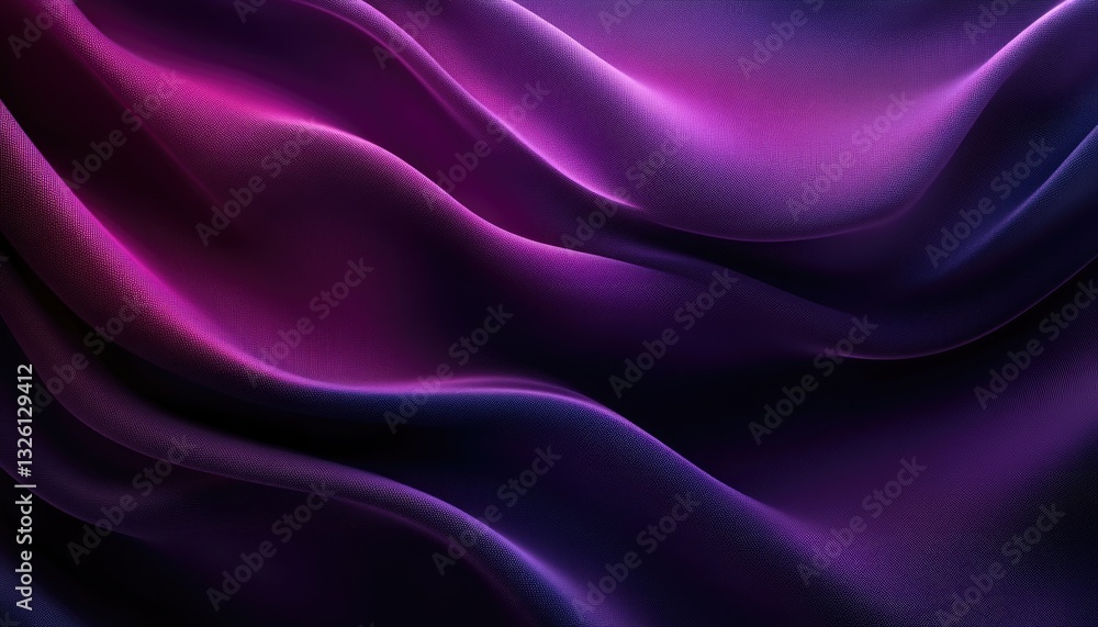 Elegant and flowing violet and purple fabric with soft lighting Elegant and flowing violet and purple fabric with soft lighting
