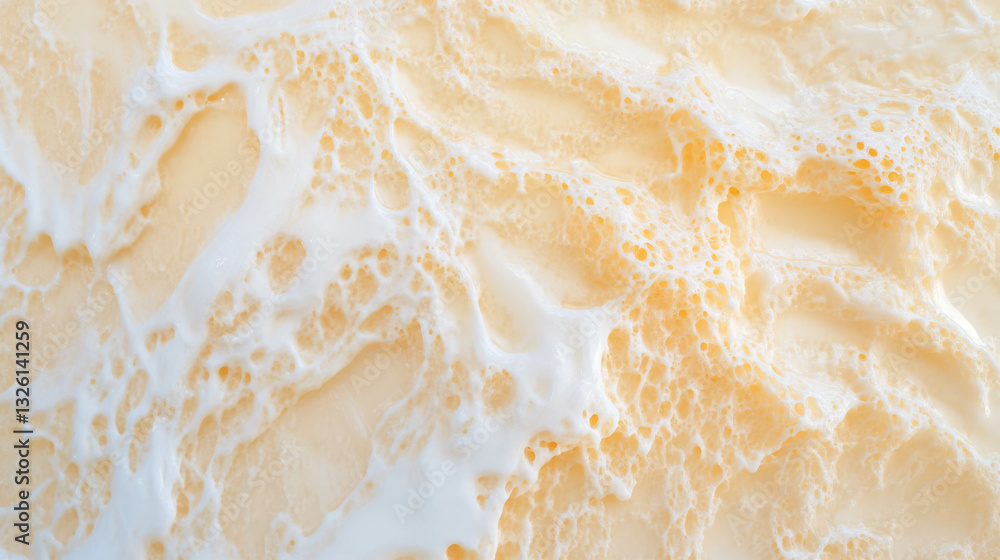 Obraz premium Close up view of mascarpone cheese texture for culinary inspiration and design