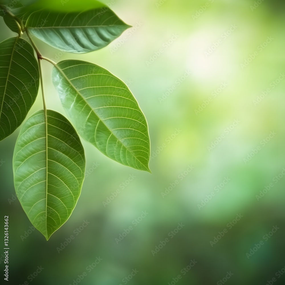 Vibrant Green Leaves Nature Background Lush Foliage Vibrant Green Leaves Nature Background Lush Foliage
