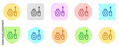 Editable nail polish vector icon. Cosmetics, makeup, skincare, beauty. Part of a big icon set family. Perfect for web and app interfaces, presentations, infographics, etc