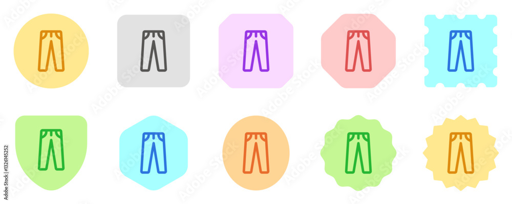 Editable trousers vector icon. Clothing, fashion, apparel. Part of a big icon set family. Perfect for web and app interfaces, presentations, infographics, etc Editable trousers vector icon. Clothing, fashion, apparel. Part of a big icon set family. Perfect for web and app interfaces, presentations, infographics, etc