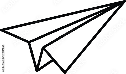 paper plane line art vector,paper plane outline icon