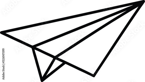 paper plane line art vector,paper plane outline icon