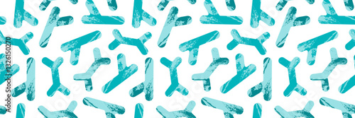 Bifidobacterium. Probiotics. Lactic acid bacteria. Good bacteria and microorganisms for gut and intestinal flora health. Microbiome. Vector medical seamless pattern