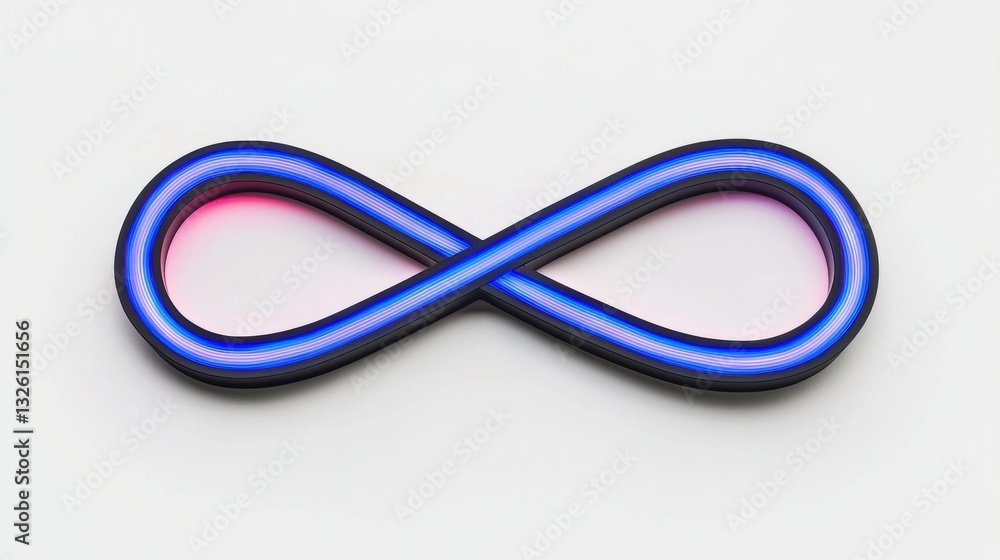 A blue infinity symbol. A blue infinity symbol.
