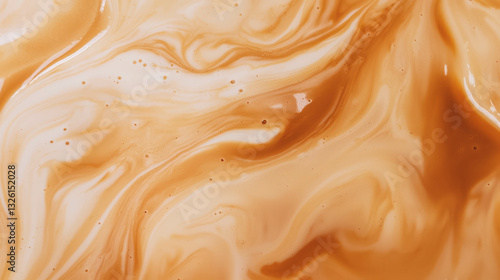 Wallpaper Mural Creamy coffee swirl texture in overhead abstract design Torontodigital.ca