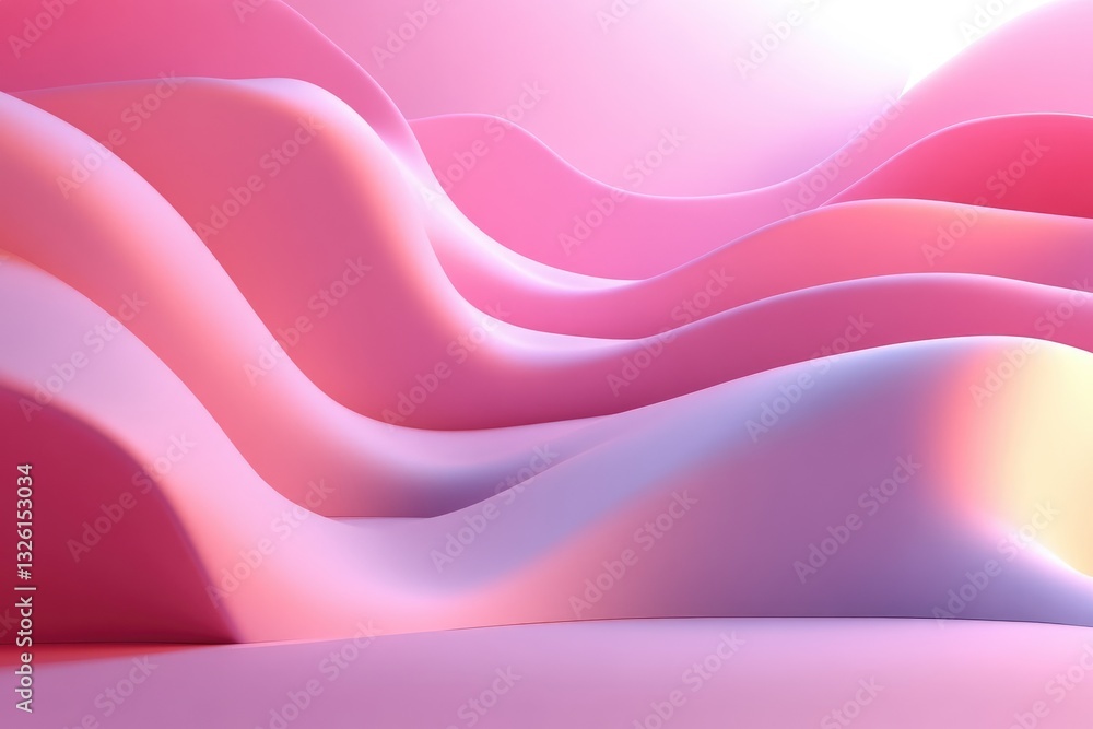 Smooth abstract shapes creating wave like and flowing patterns Smooth abstract shapes creating wave like and flowing patterns