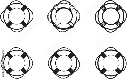 Lifebuoy Vector Illustration for Water Safety and Maritime Rescue Design