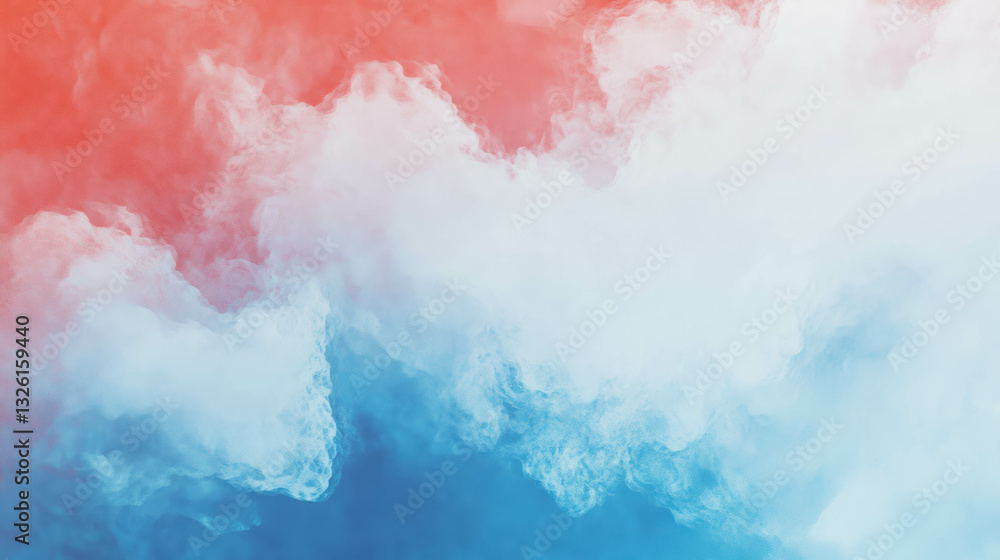 Fototapeta premium Vibrant blue to red and white gradient texture for creative backgrounds