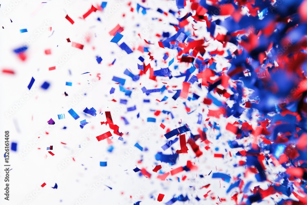 Fototapeta premium Colorful confetti scattered on a surface, ideal for party or celebration scenes