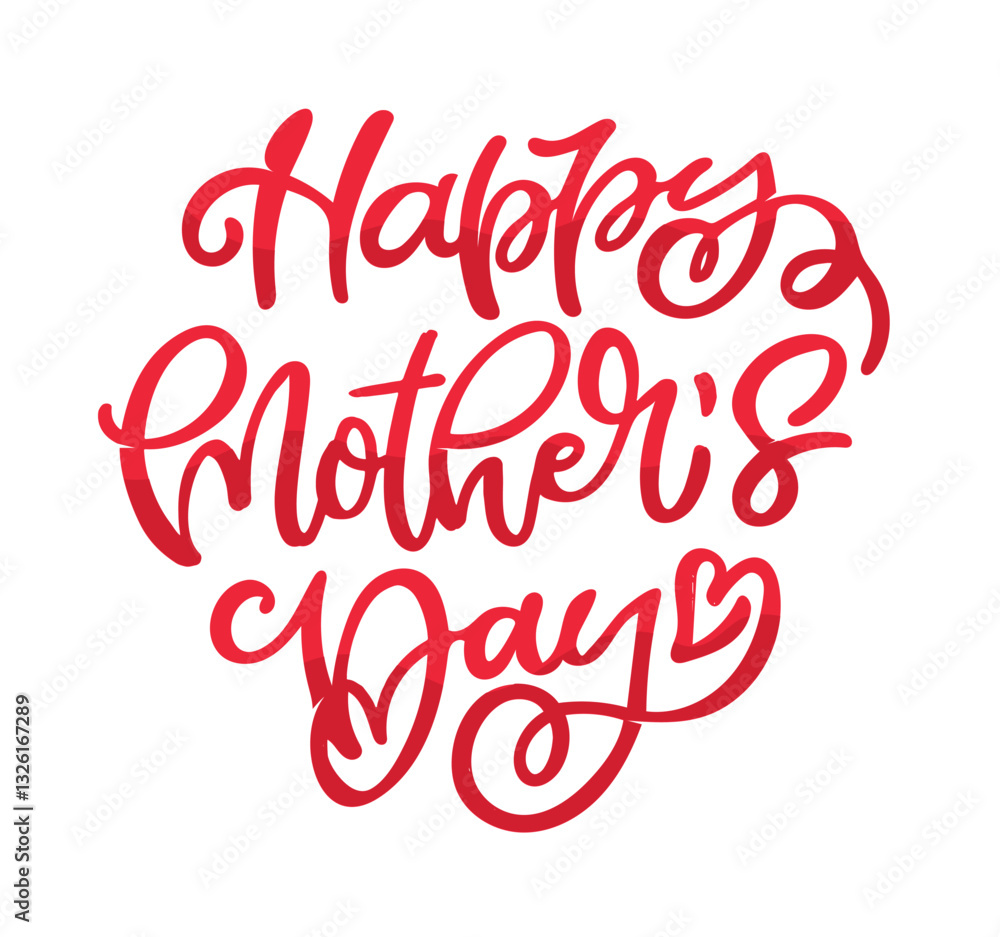 Fototapeta premium Lettering about mom. Happy Mother's Day - cute trendy hand dtawm doodle lettering print. T-shirt design, mug print, sticker.