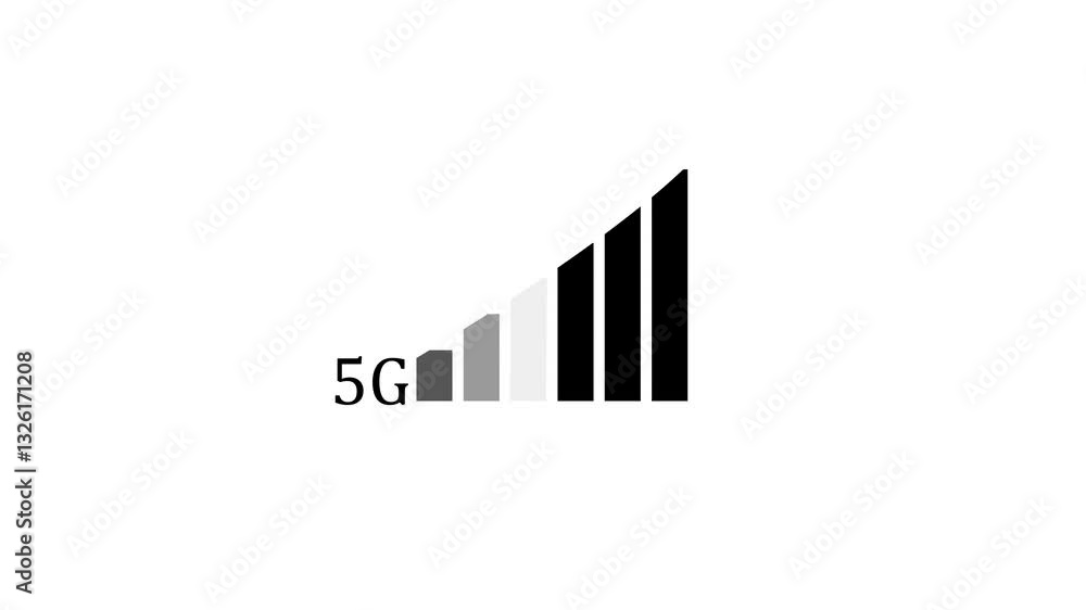 5G internet icon. icon for mobile phone laptop or smart device 4k animated.5G Network Animation with transparent background Front view. 4K Video motion graphic animation 5G internet icon. icon for mobile phone laptop or smart device 4k animated.5G Network Animation with transparent background Front view. 4K Video motion graphic animation