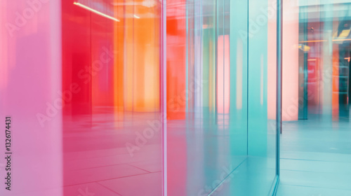 Vibrant smooth glass texture with colorful reflections