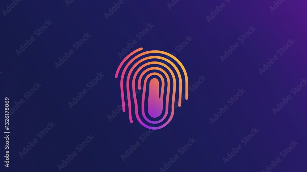 Intricate Fingerprint Design With Vibrant Colors on a Dark Background Showcasing Modern Digital Art Concepts Intricate Fingerprint Design With Vibrant Colors on a Dark Background Showcasing Modern Digital Art Concepts