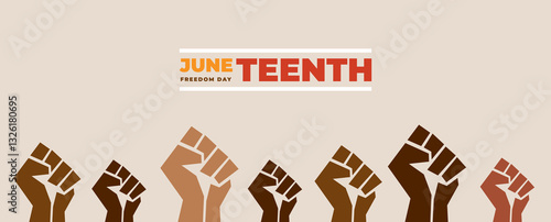 Multiethnic fists. Multiple hands raised with closed fists symbolizing black lives. Vector illustration.