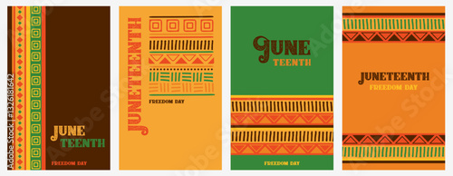 Black History Month and Juneteenth background, banner, poster and template design. A celebration of American history, African American Independence Day design. Poster, banner, card template