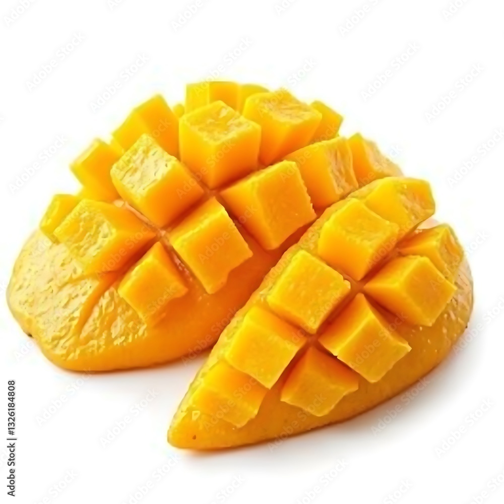 sliced mango isolated on white sliced mango isolated on white