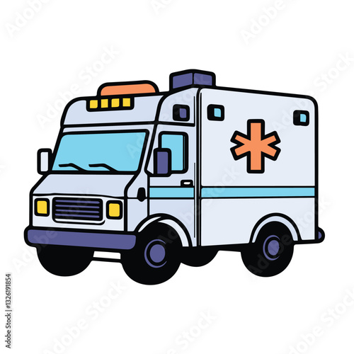 Wallpaper Mural ambulance fire truck vector illustration Torontodigital.ca