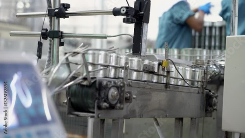 Food factory, canned fish, automatic production