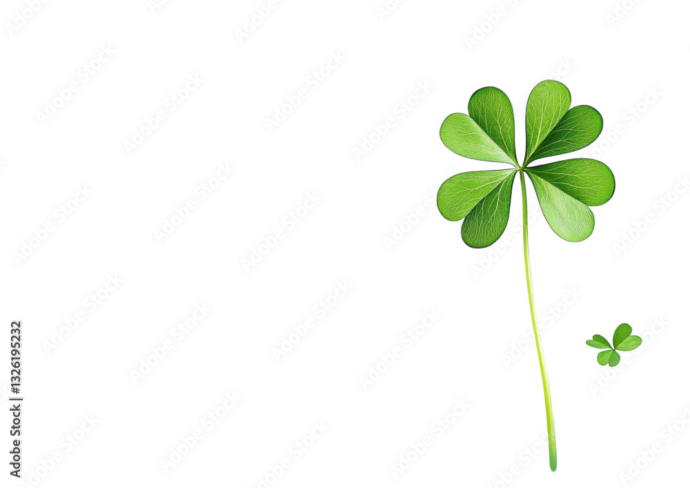 isolated transparent Background. vibrant green shamrock with glossy finish, symbolizing luck and nature isolated transparent Background. vibrant green shamrock with glossy finish, symbolizing luck and nature