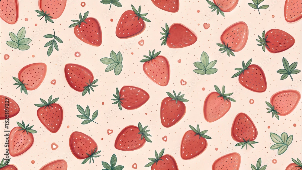 Seamless strawberry pattern background Seamless strawberry pattern background