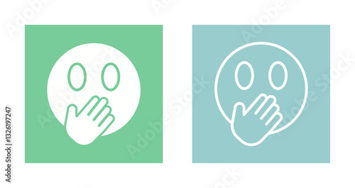 Face with Hand Over Mouth Icon Design
