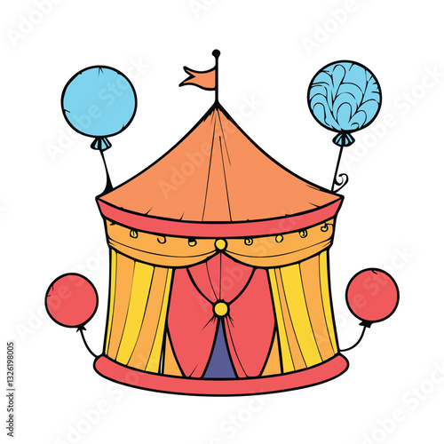 tent circus vector design
