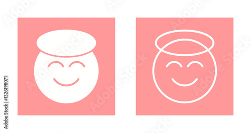 Smiling Face with Halo Icon Design