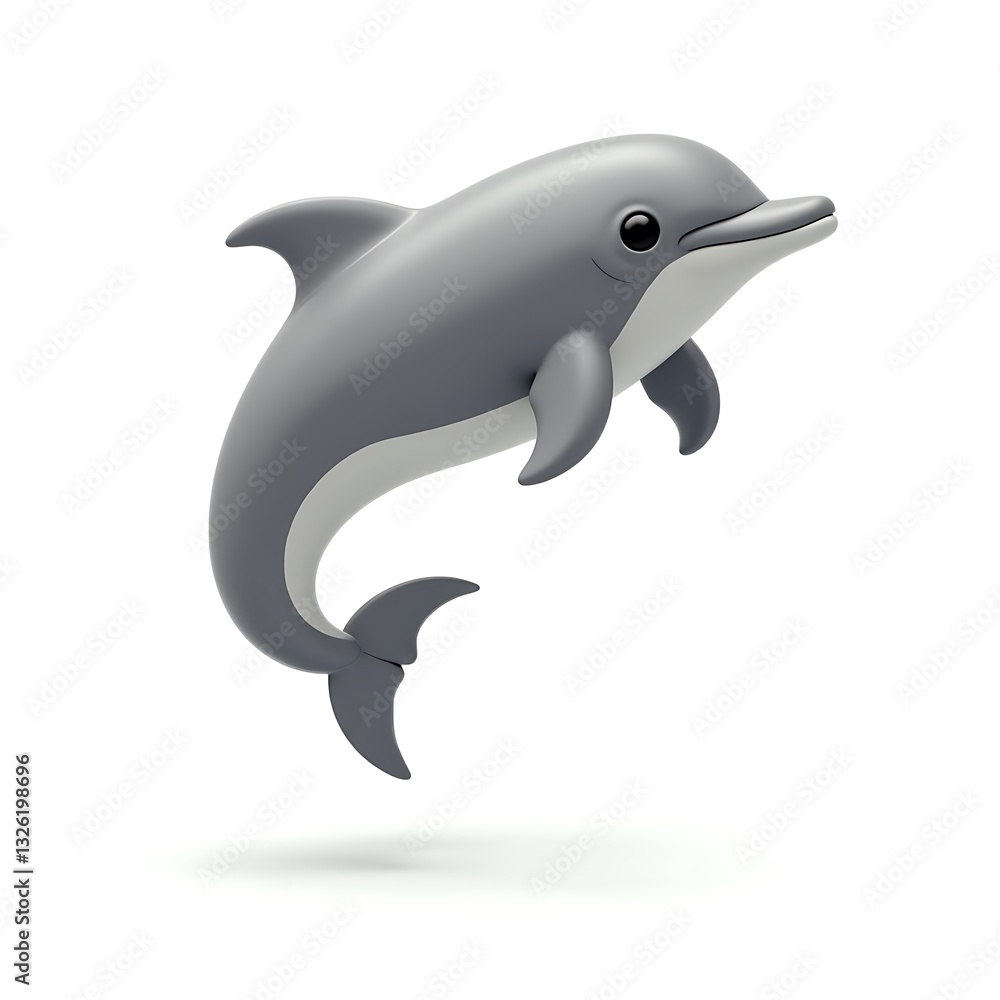 Fototapeta premium dolphin jumping isolated on white