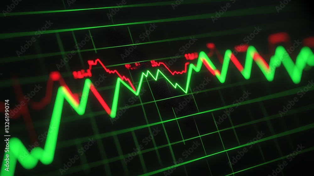 Vibrant Stock Market Chart with Green and Red Candlestick Patterns Reflecting Financial Trends and Movements Vibrant Stock Market Chart with Green and Red Candlestick Patterns Reflecting Financial Trends and Movements