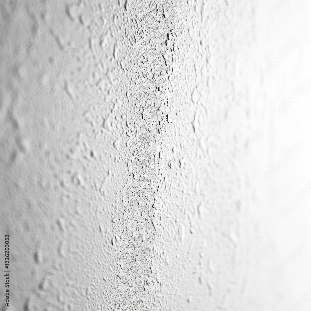 Obraz premium Textured White Wall: A Close-Up View of a Painted Surface with Subtle Shadows and Depth, Minimalist Abstract