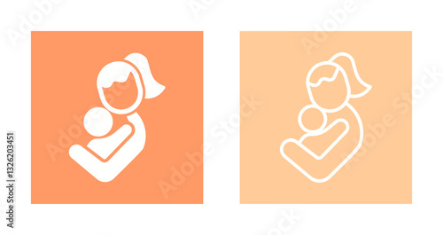 Mother and Child Icon Design