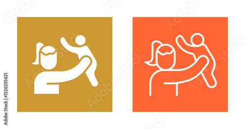 Mother and Son Icon Design