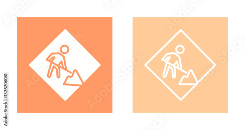 Construction Sign Icon Design